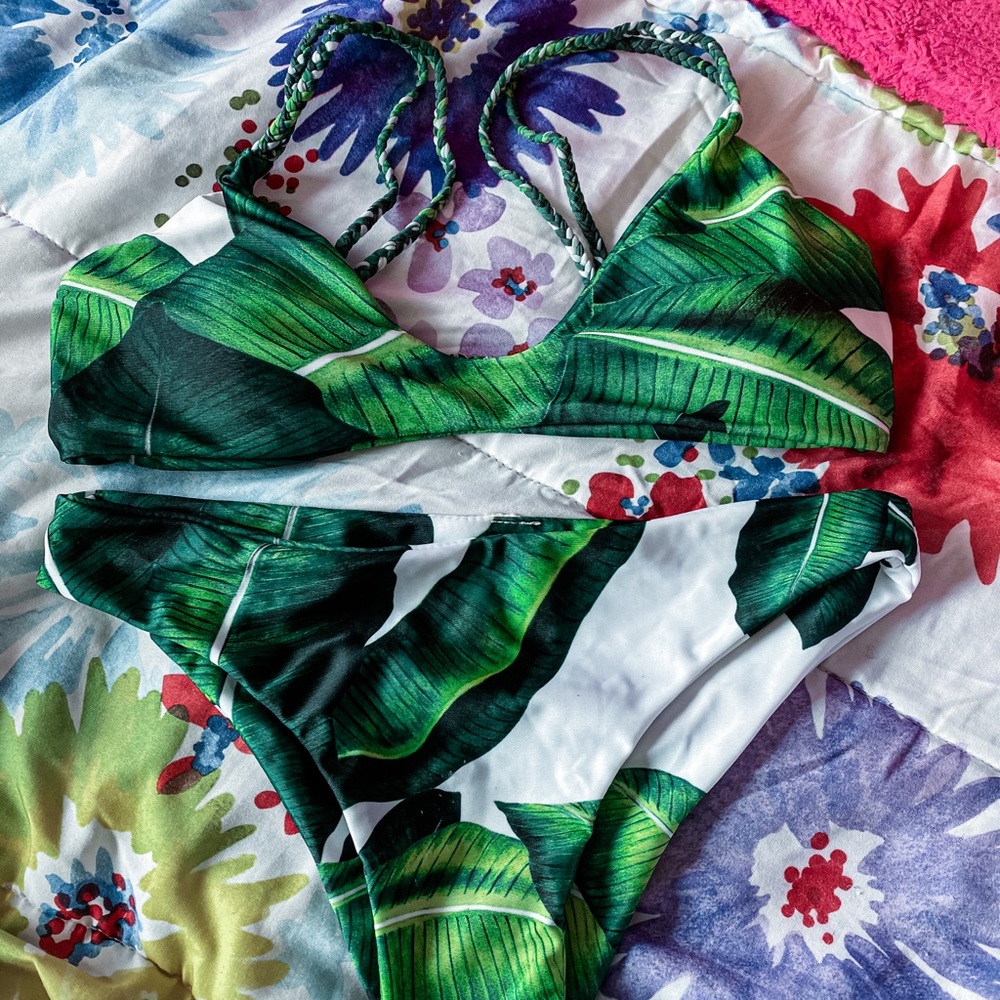 Green Palm Tree Bikini